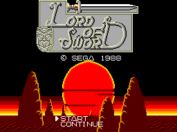Lord of Sword Title Screen